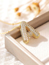 Diamond Studded Bubble Letters~ Necklace