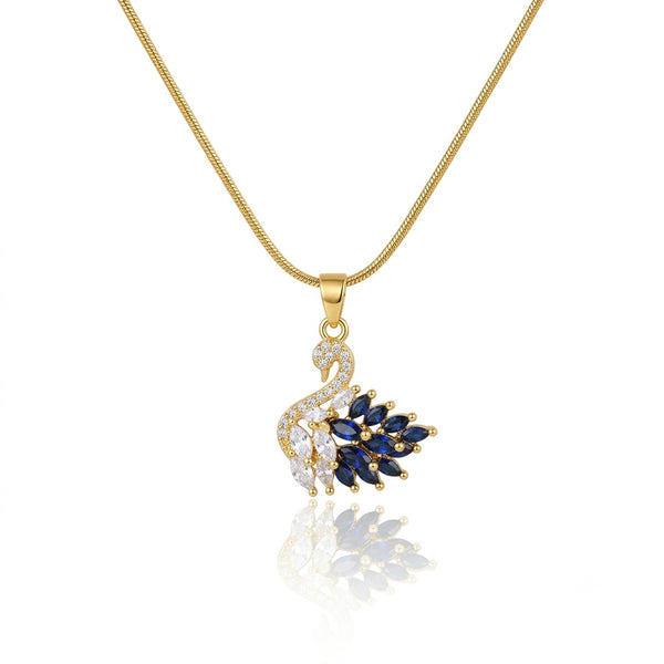 Blu Swan Pendent Necklace