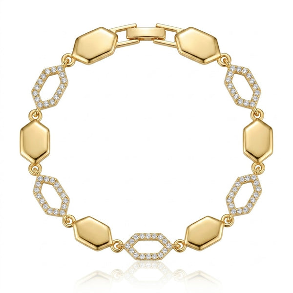 Hexa Alt Studded Link Bracelet