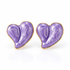 Glazed Lavi Heart Earrings