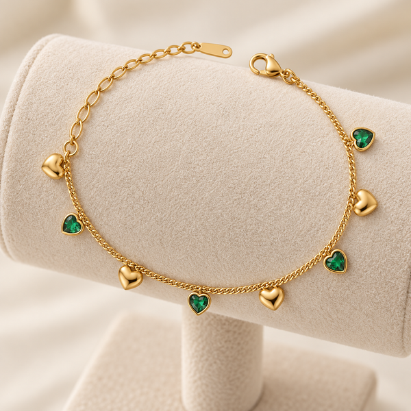 Emerald Heart Bracelet