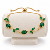 Emerald Tulip Bracelet Adjustable