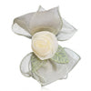 Rose Organza Bow Hair Clip