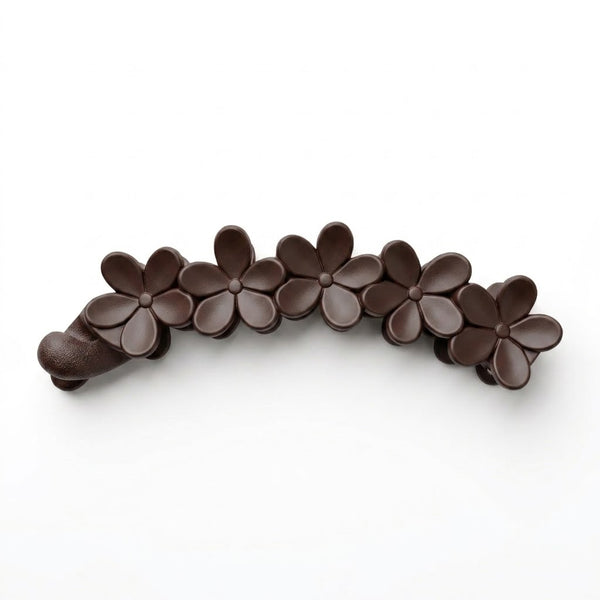 Flower Studded Banana Clip