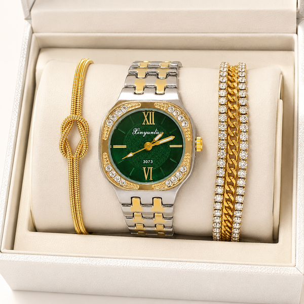 Emerald Vertex Time Watch Stack