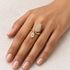 Pan Studded Statement Ring