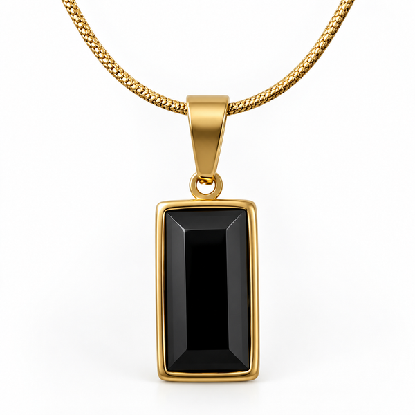 Black Rectangle Necklace