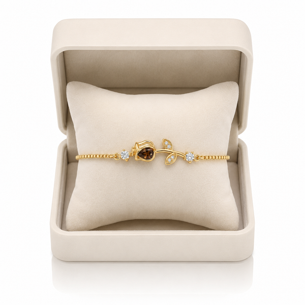 Brown Tulip Adjustable Bracelet