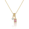 Pink Crystal Charm Necklace