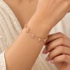 Dual Layer Pink Tassel Bracelet