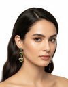 Emerald Heart Drop Earrings
