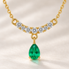 Cluster Emerald Drop Necklace