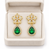 Emerald Drop Bloom Earring