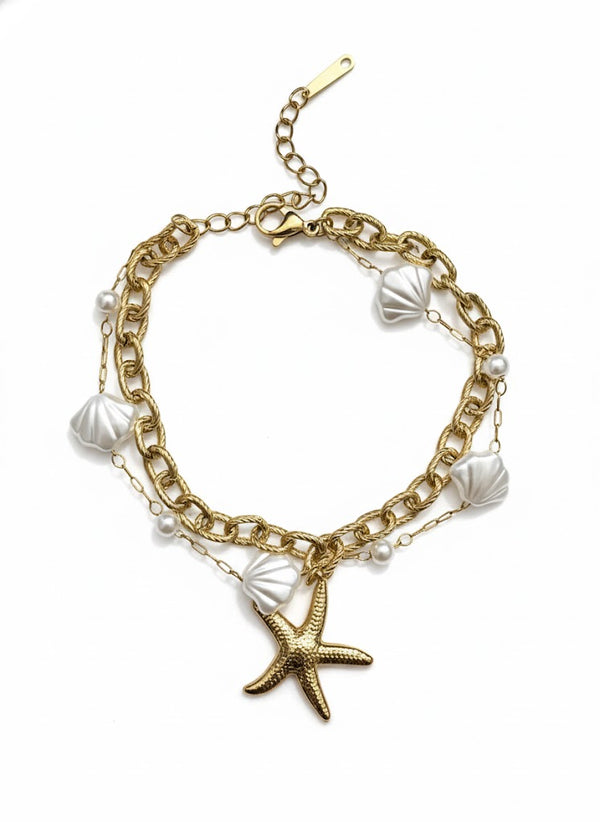 Shell Struck Chain Bracelet