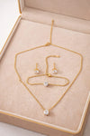 Solitaire Crystal Bracelet, Necklace and Earrings Set