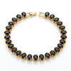 Black Oval Crystal Bracelet