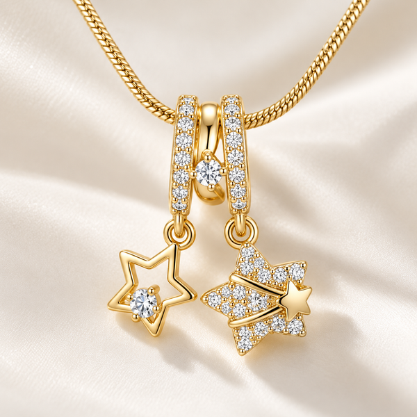 Studded Star Charm Necklace