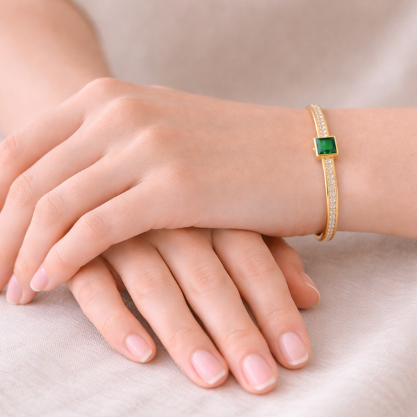 Emerald Crown Slimline Bracelet