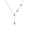 Emerald Side Drop Necklace