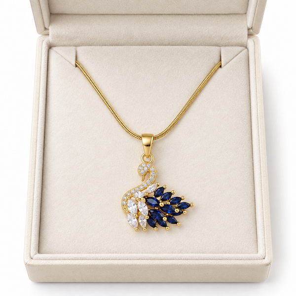 Blu Swan Pendent Necklace