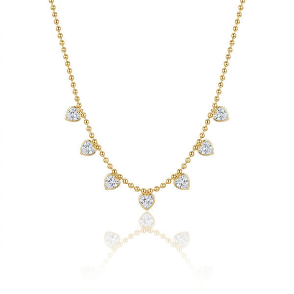 Heart Charm Ball Chain Necklace