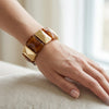 Marbel Pattern Acrylic Bracelet - Brown