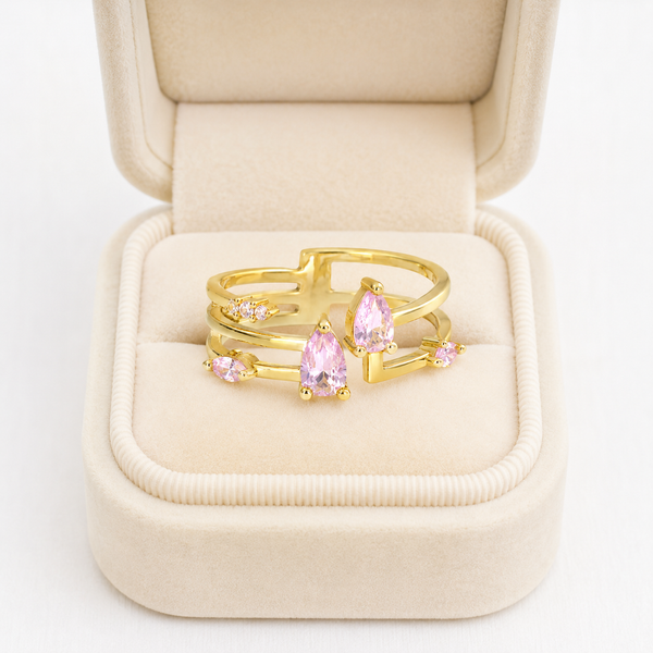 Pink accent Gem Ring