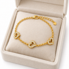 Studded Halo Heart Bracelet