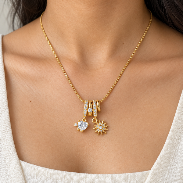 Solitaire Charm Necklace