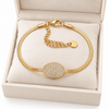 Studded Oval Wiper Chain Bracelet