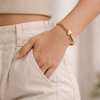 Gold Heart Baguette Bracelet