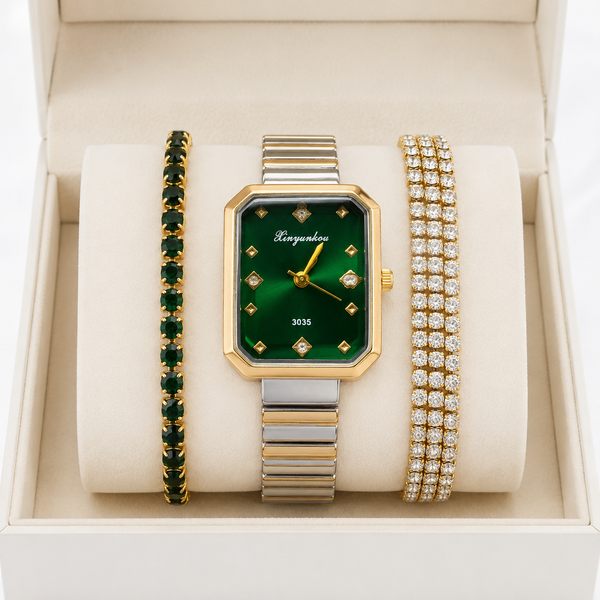 Emerald Dual Tone Watch Stack