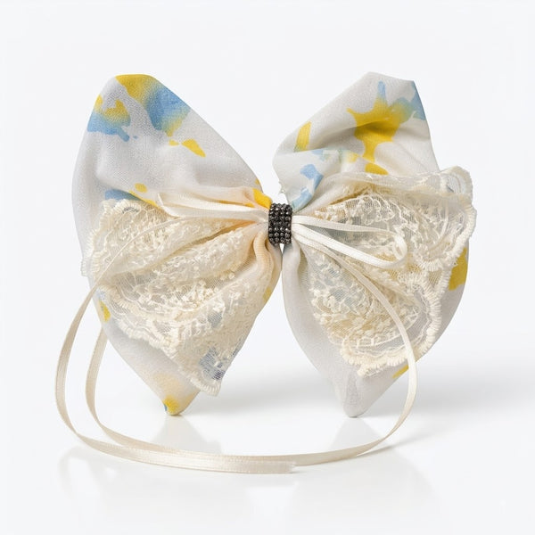 Tie Dye Lace Bow Clips