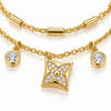 Dual Layer Studded Clover Bracelet