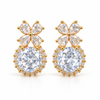Ball Crystal Flower Earrings