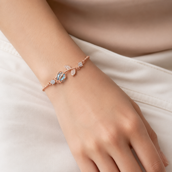 Blue Tulip Adjustable Bracelet