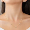 Crystal Charm Necklace with Earrings