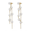 Pearly Hearts Dangle Earrings