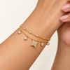 Dual Layer Studded Clover Bracelet