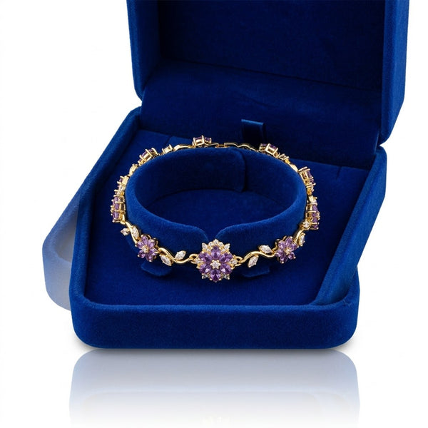 Lavi Flower studded chain Bracelet