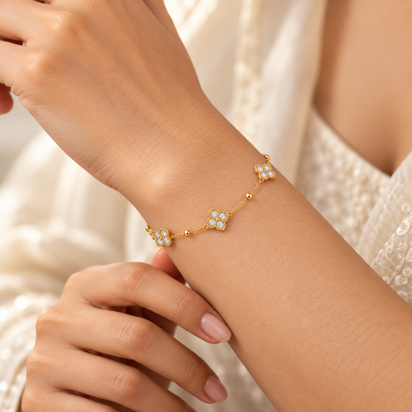 Lily Studded Chain Bracelet