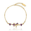 Purple Crystal Bow Bracelet