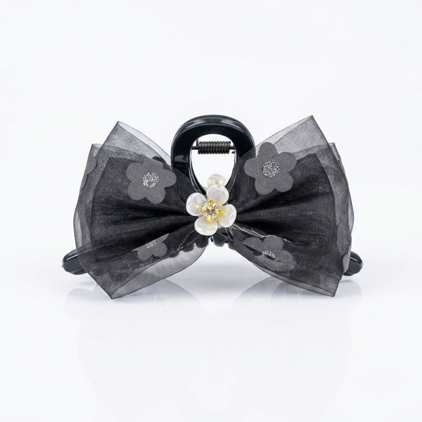 Flower Detail Organza Hair Clip