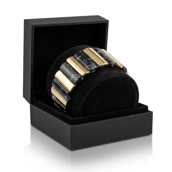 Viral Stackable Bar Bracelet - Black