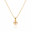 Crystal Studded Cross Pendent Necklace