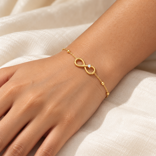 Teardrop Crystal Infinity Bracelet