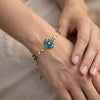 Sapphire Crystal Flower Bracelet