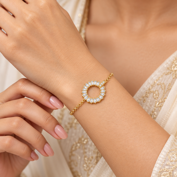 Halo Crystal Studded Bracelet