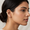 Crystal Flower Aura Ear Cuff