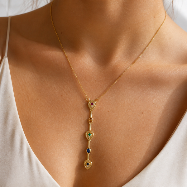 Vintage Gold Drop Necklace